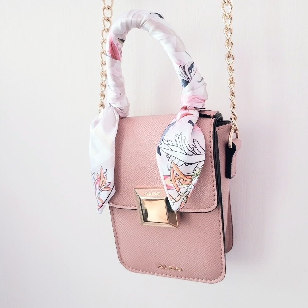 ALDO Crossbody with Twilly matching Pink
